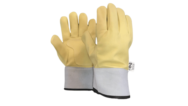 01 - Guante Americano Puño Corto Vaqueta